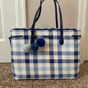 Blue Woven Kate Spade Tote